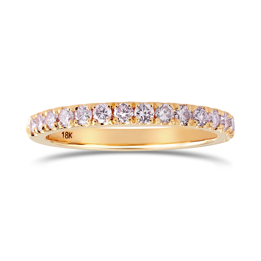 Fancy Light Pink Diamond Half Eternity Ring