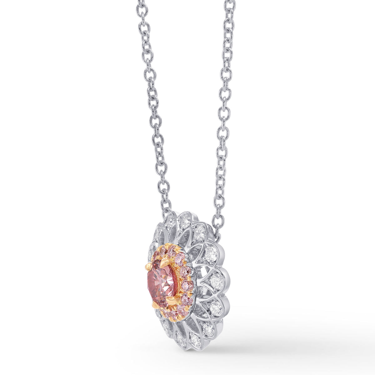 Pink Diamond Filigree Pendant