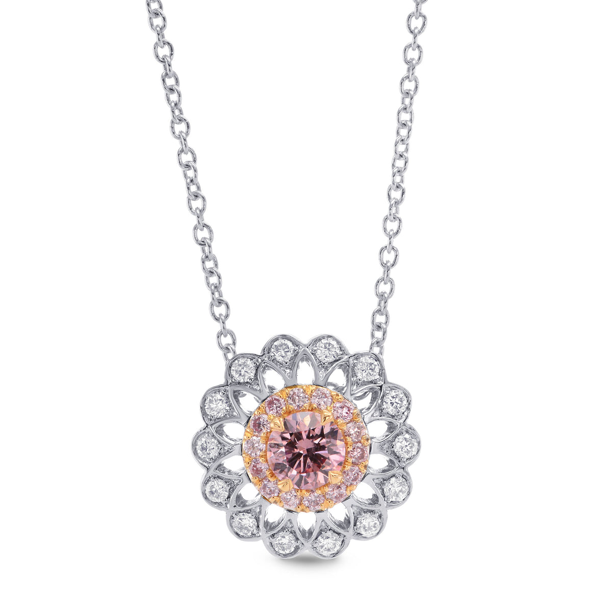 Pink Diamond Filigree Pendant