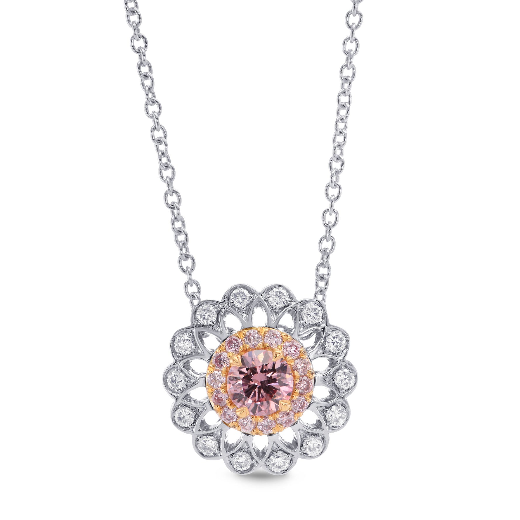 Pink Diamond Filigree Pendant