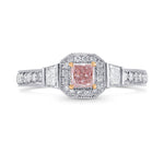 Argyle Fancy Purplish Pink Princess Diamond Engagement Ring