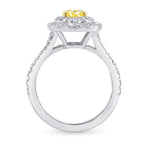 Fancy Yellow Oval Double Halo Ring