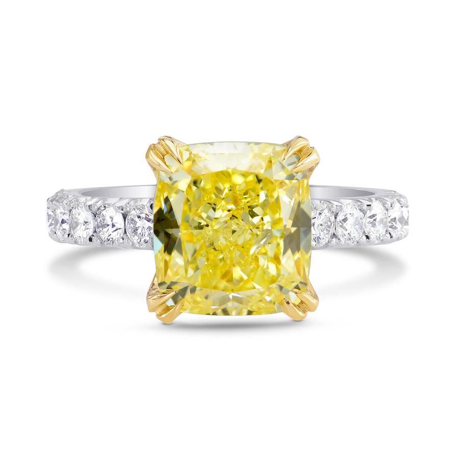 Open Pave Diamond Side-stone Ring Setting