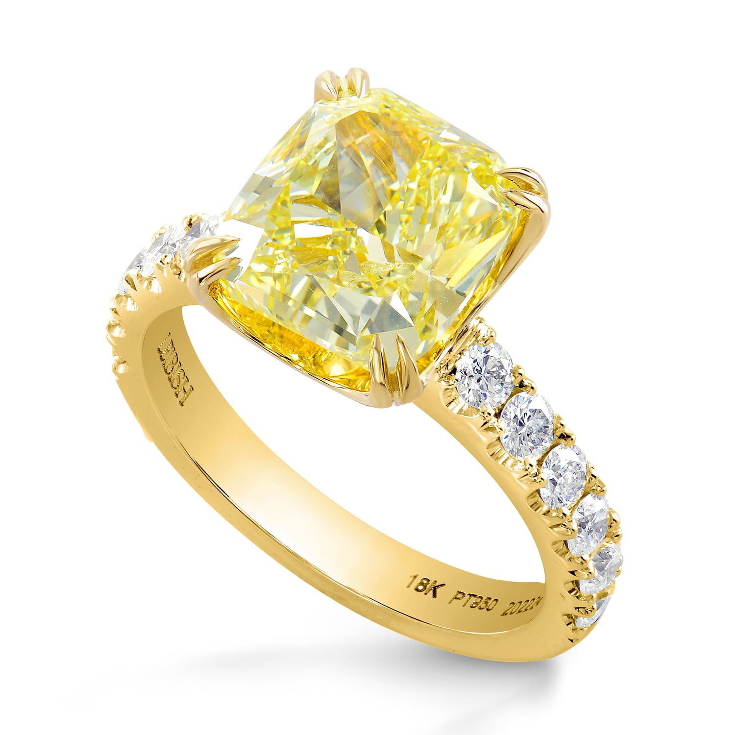 Open Pave Diamond Side-stone Ring Setting - 6