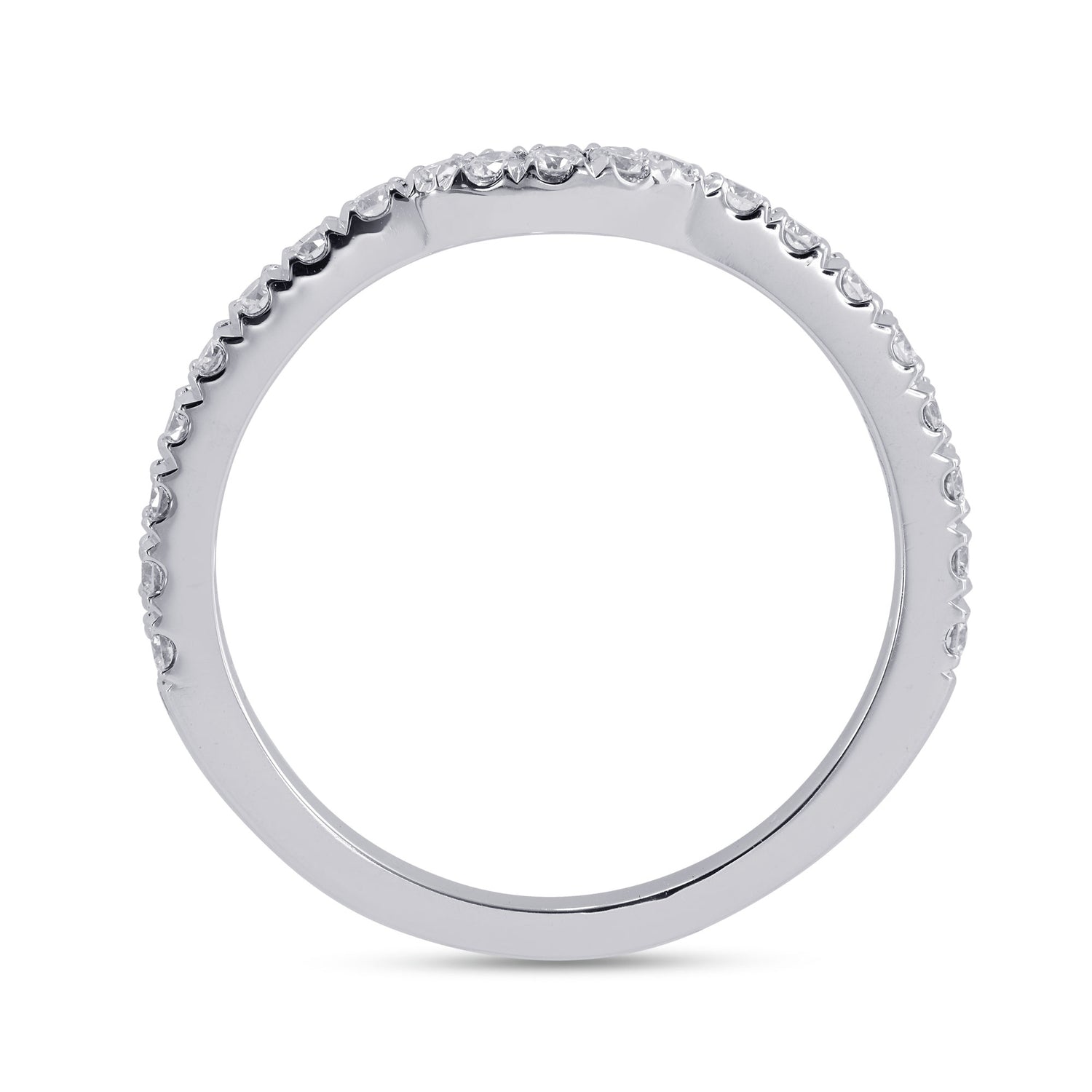 Open Pave Diamond Engagement & Wedding Set - 8