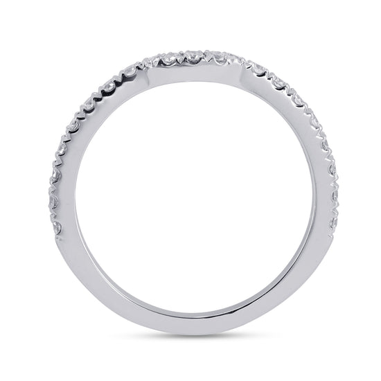 Open Pave Diamond Engagement & Wedding Set - 8