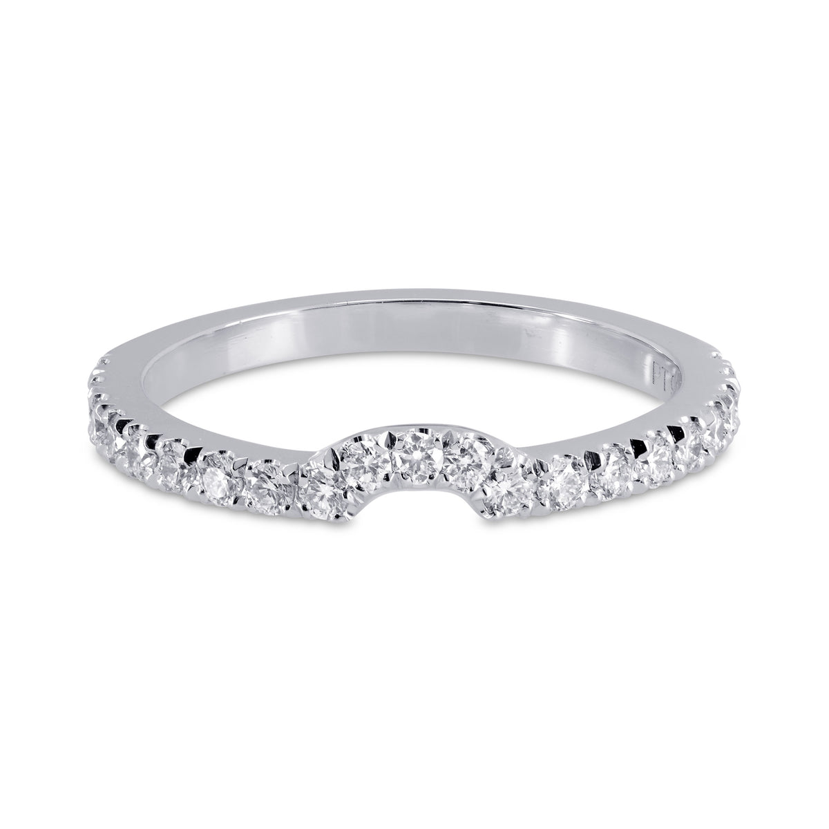 Open Pave Diamond Engagement & Wedding Set - 7