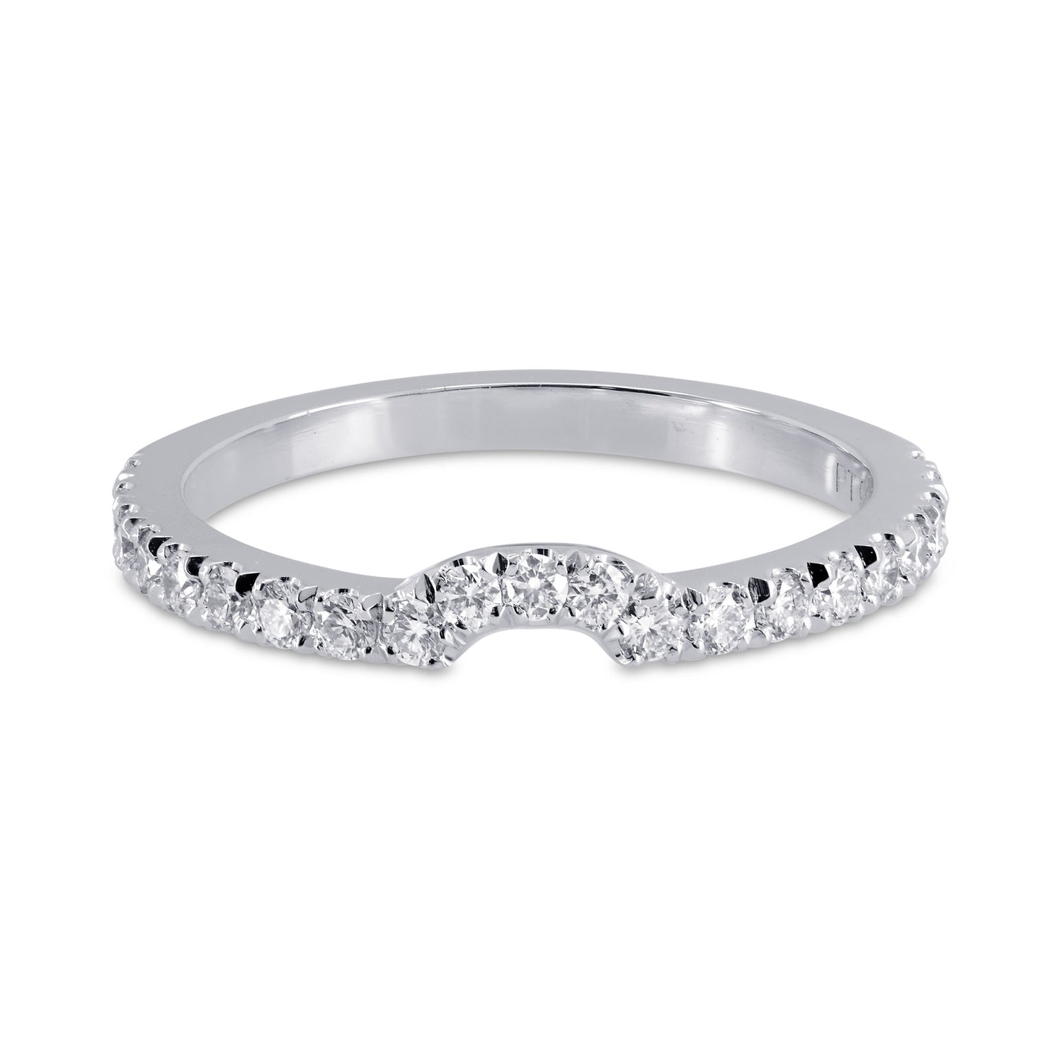 Open Pave Diamond Engagement & Wedding Set - 7