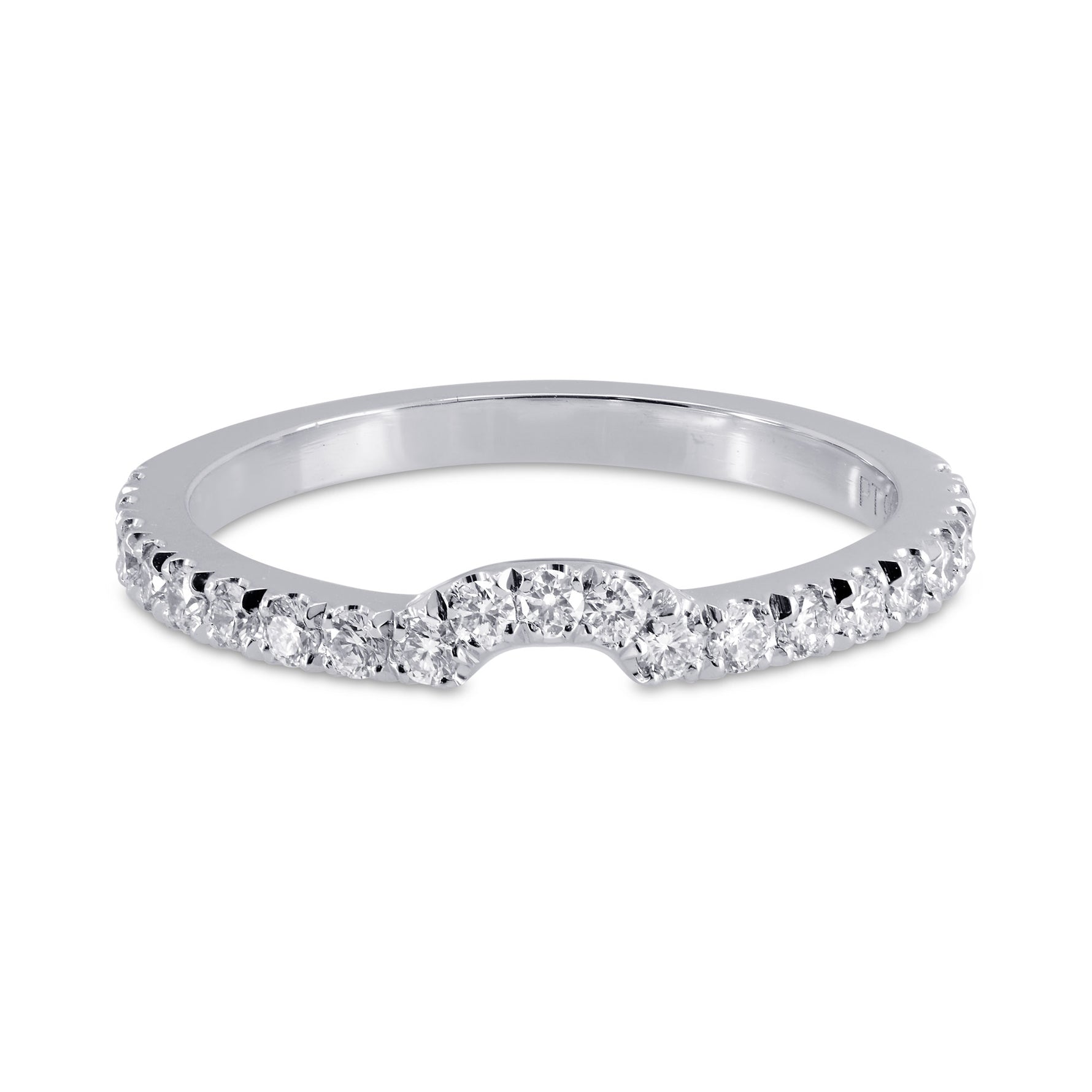 Open Pave Diamond Engagement & Wedding Set - 7
