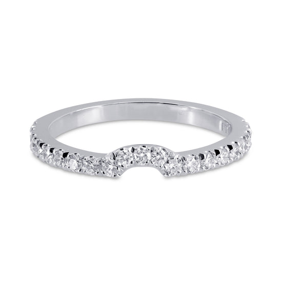 Open Pave Diamond Engagement & Wedding Set - 7