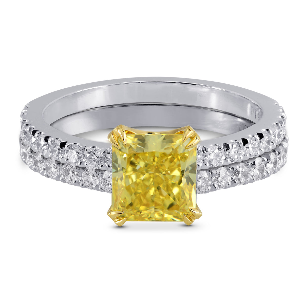 Open Pave Diamond Engagement & Wedding Set