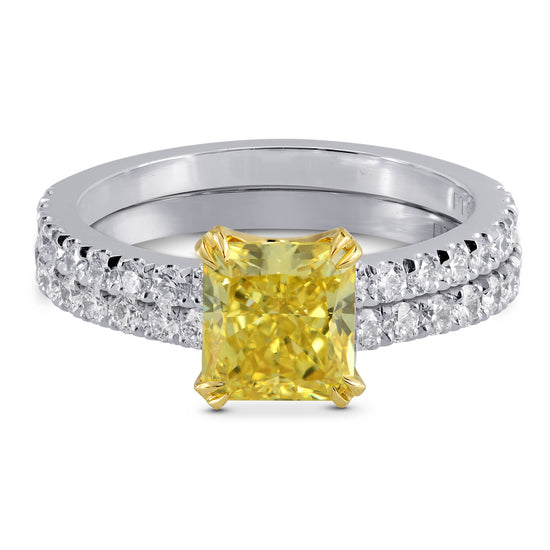 Open Pave Diamond Engagement & Wedding Set