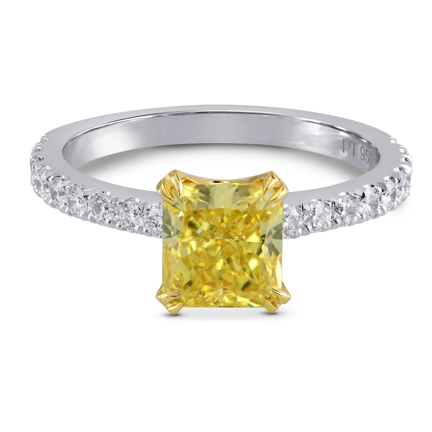 Open Pave Diamond Engagement & Wedding Set - 4