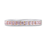 Light Pink Diamond Channel Band Ring
