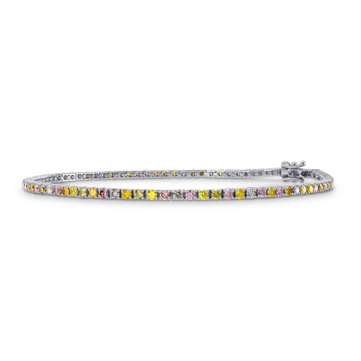 Multicolored Diamond Tennis Bracelet