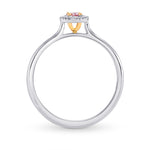Argyle Fancy Intense Pink Oval Diamond Halo Ring