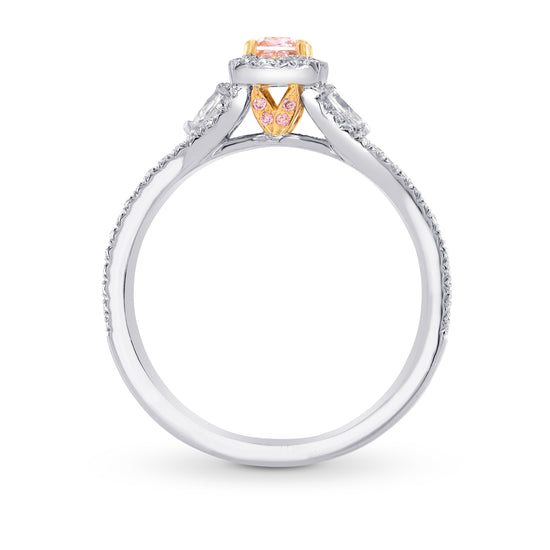 Fancy Light Pink Cushion & Pear Diamond Ring