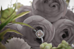 Fancy Light Brownish Pink Cushion Diamond Halo Ring