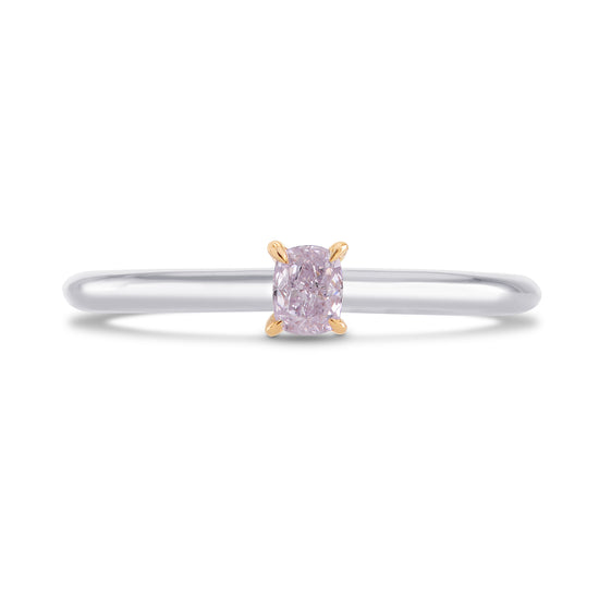 Fancy Pink Purple Cushion Diamond Solitaire Ring