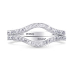 Contoured Diamond Milgrain Wedding Bands
