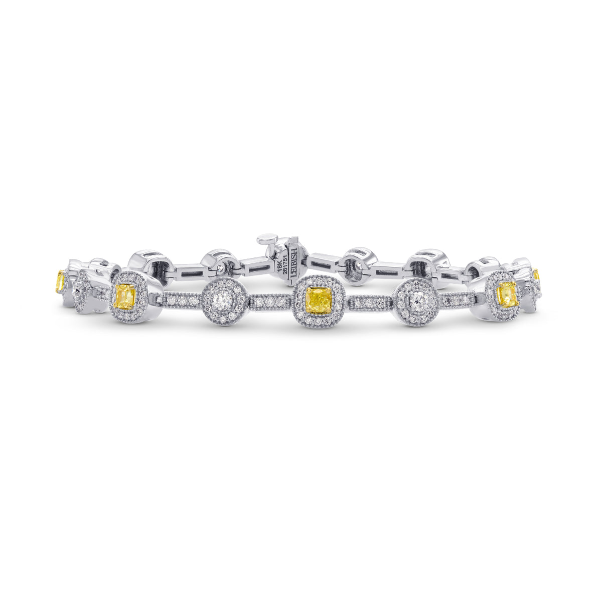 Fancy Intense Yellow Cushion Diamond Bracelet