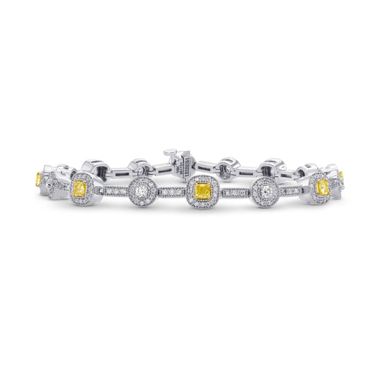 Fancy Intense Yellow Cushion Diamond Bracelet