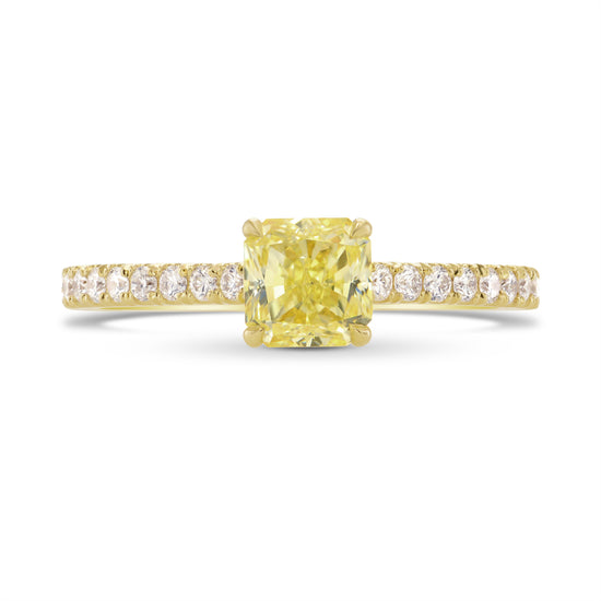 Fancy Yellow Radiant Diamond Ring