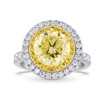 Fancy Yellow Diamond Double Halo Ring
