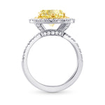 Fancy Yellow Diamond Double Halo Ring
