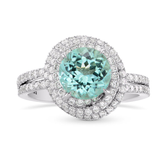 Paraiba Tourmaline & Diamond Designer Ring