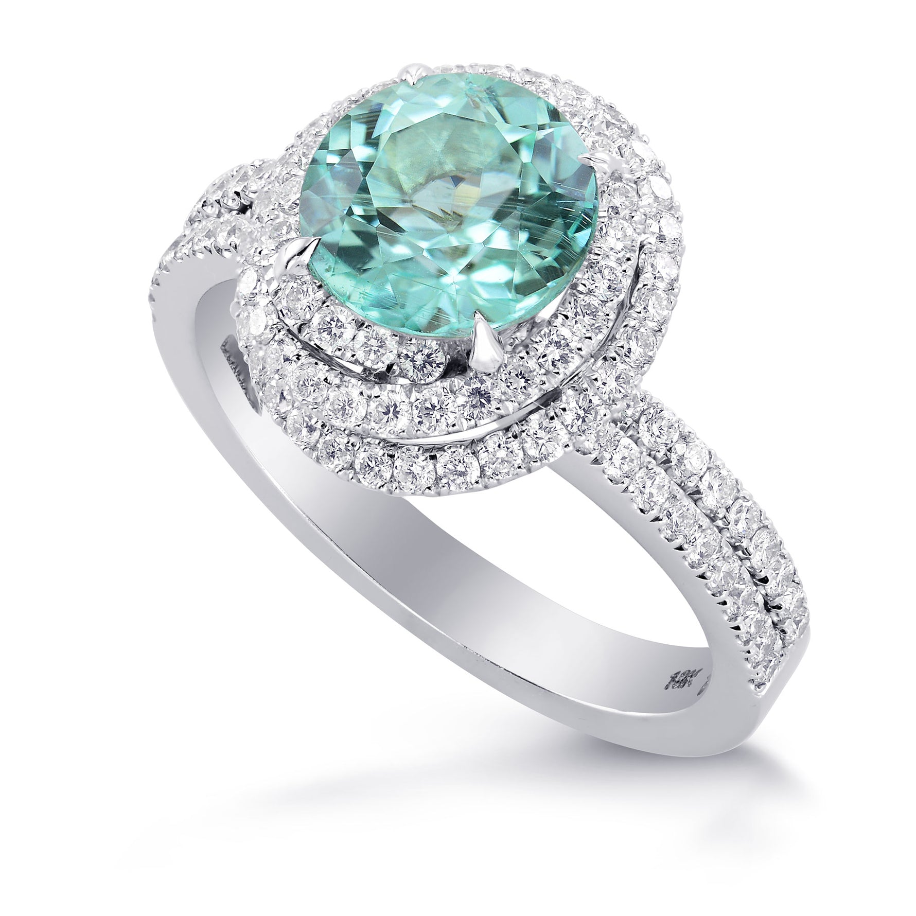 Paraiba Tourmaline & Diamond Designer Ring