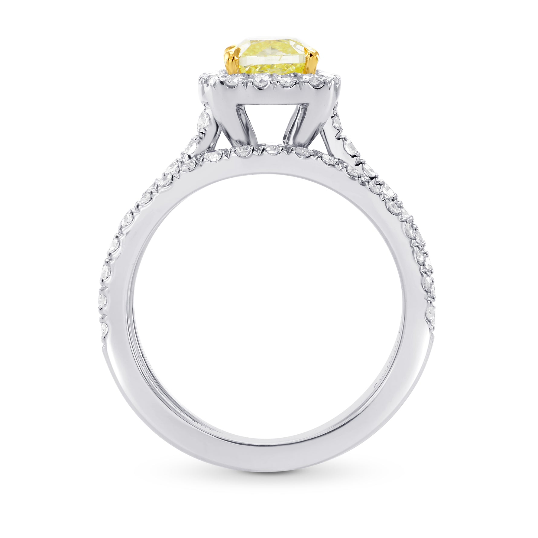 Fancy Yellow Diamond Engagement & Wedding Ring Set