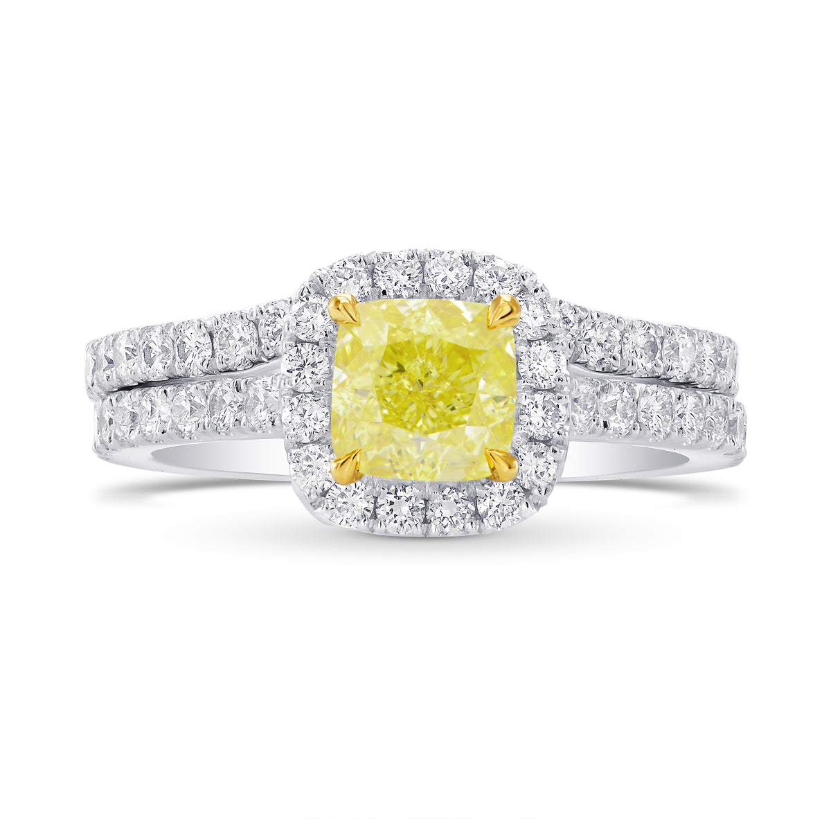Fancy Yellow Diamond Engagement & Wedding Ring Set