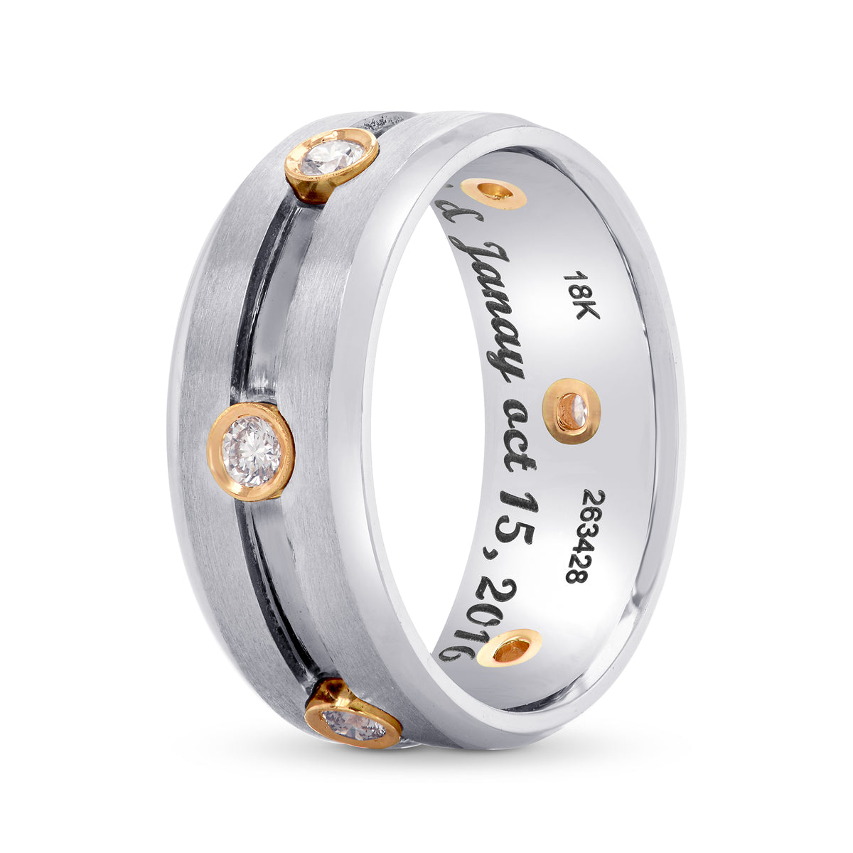 Gents Diamond Wedding Band Ring