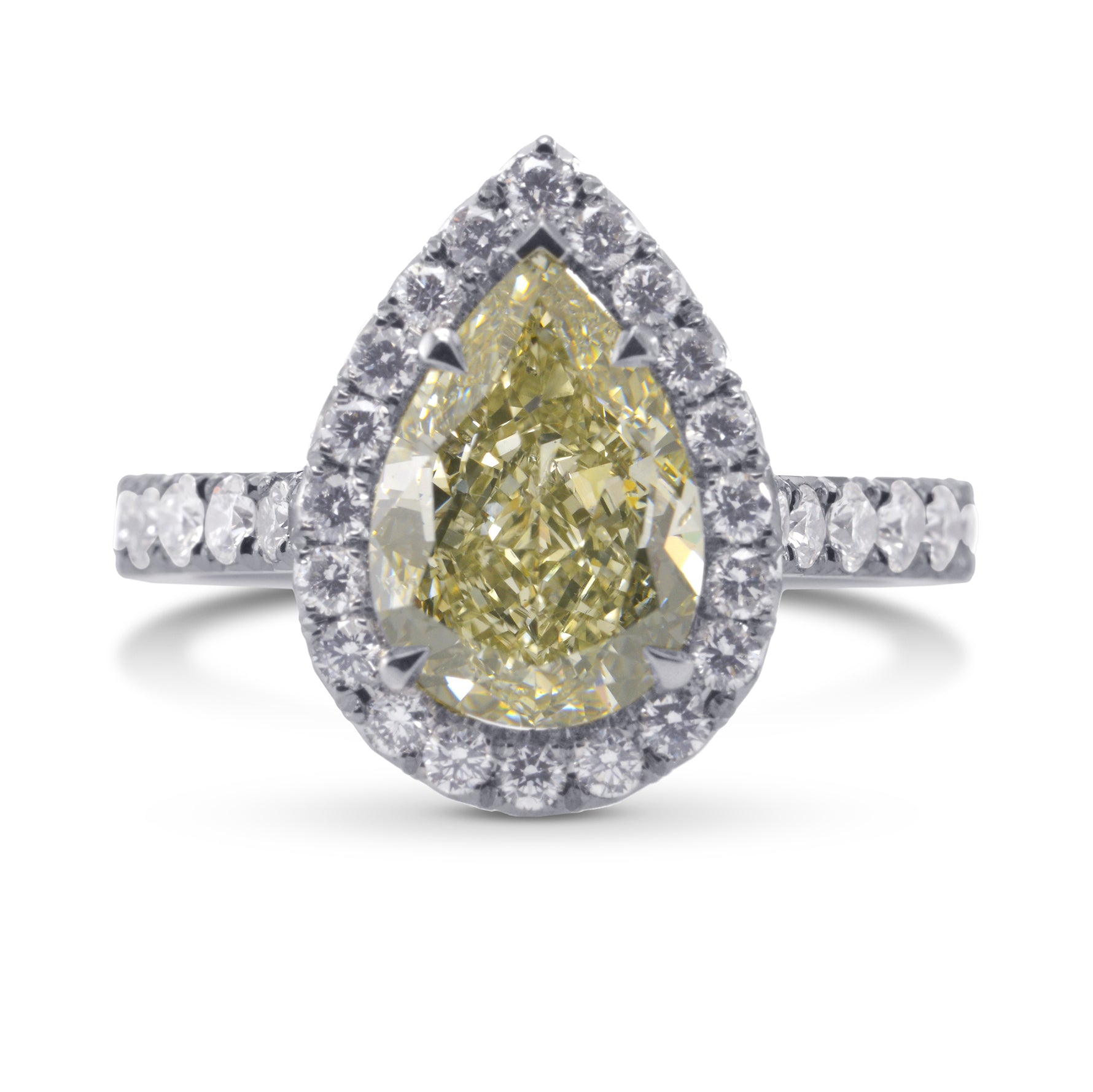 Pear Shape Diamond Halo Ring