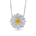 Fancy Intense Yellow Cushion Diamond Pendant