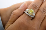 Contoured Diamond Milgrain Wedding Band