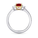Ruby Emerald-cut & Pink Diamond Dress Ring