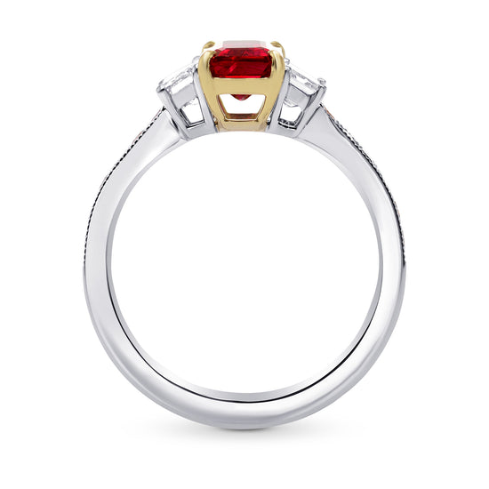 Ruby Emerald-cut & Pink Diamond Dress Ring