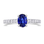 Oval Sapphire & Yellow Diamond Accent Ring