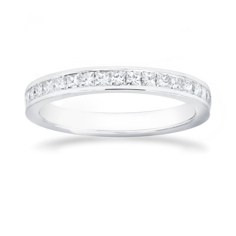 Princess Diamond Half Eternity Wedding Ring