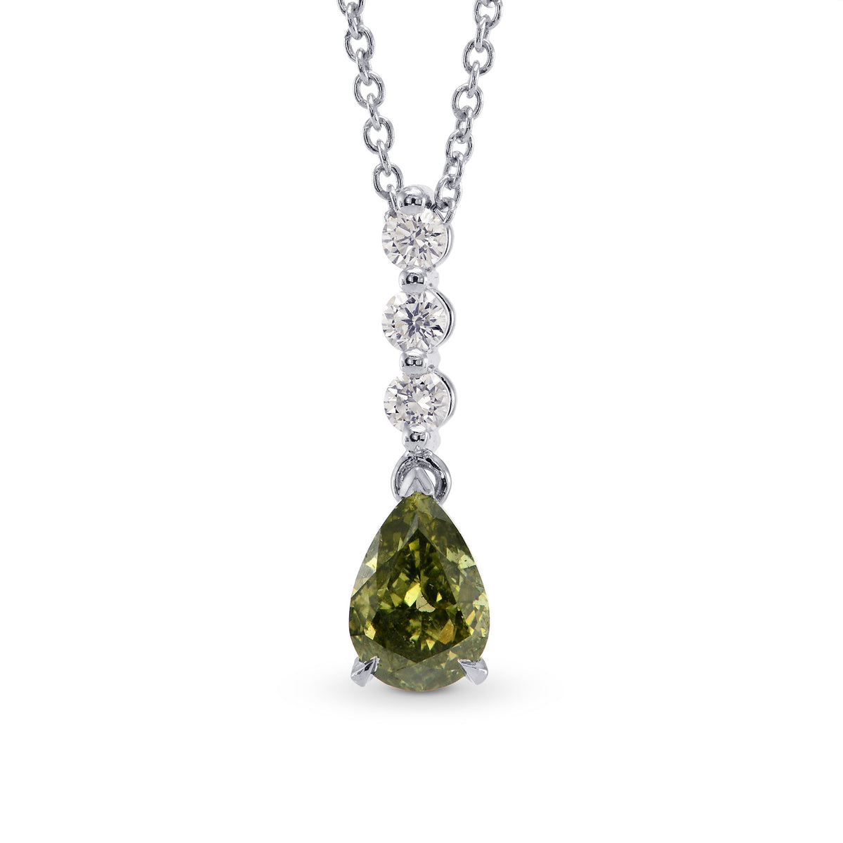 Chameleon Pear Diamond Drop Pendant