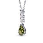 Chameleon Pear Diamond Drop Pendant