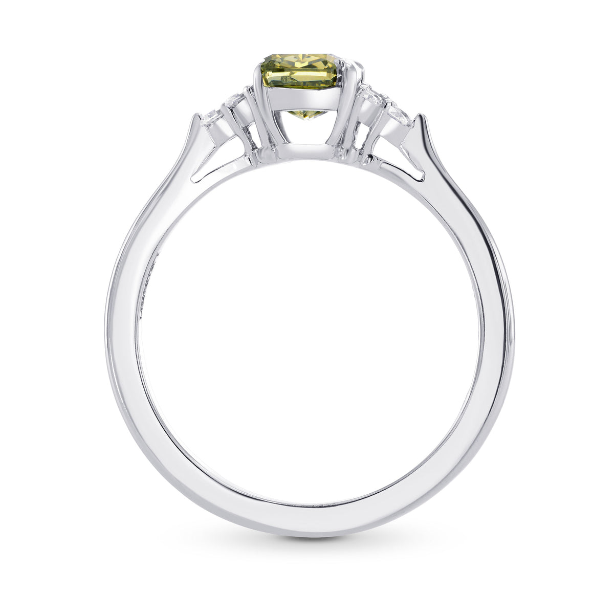 Chameleon Cushion Side Stone Diamond Ring