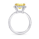 Fancy Intense Yellow Radiant Diamond Engagement Ring