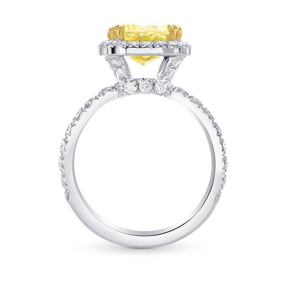 Fancy Intense Yellow Radiant Diamond Engagement Ring