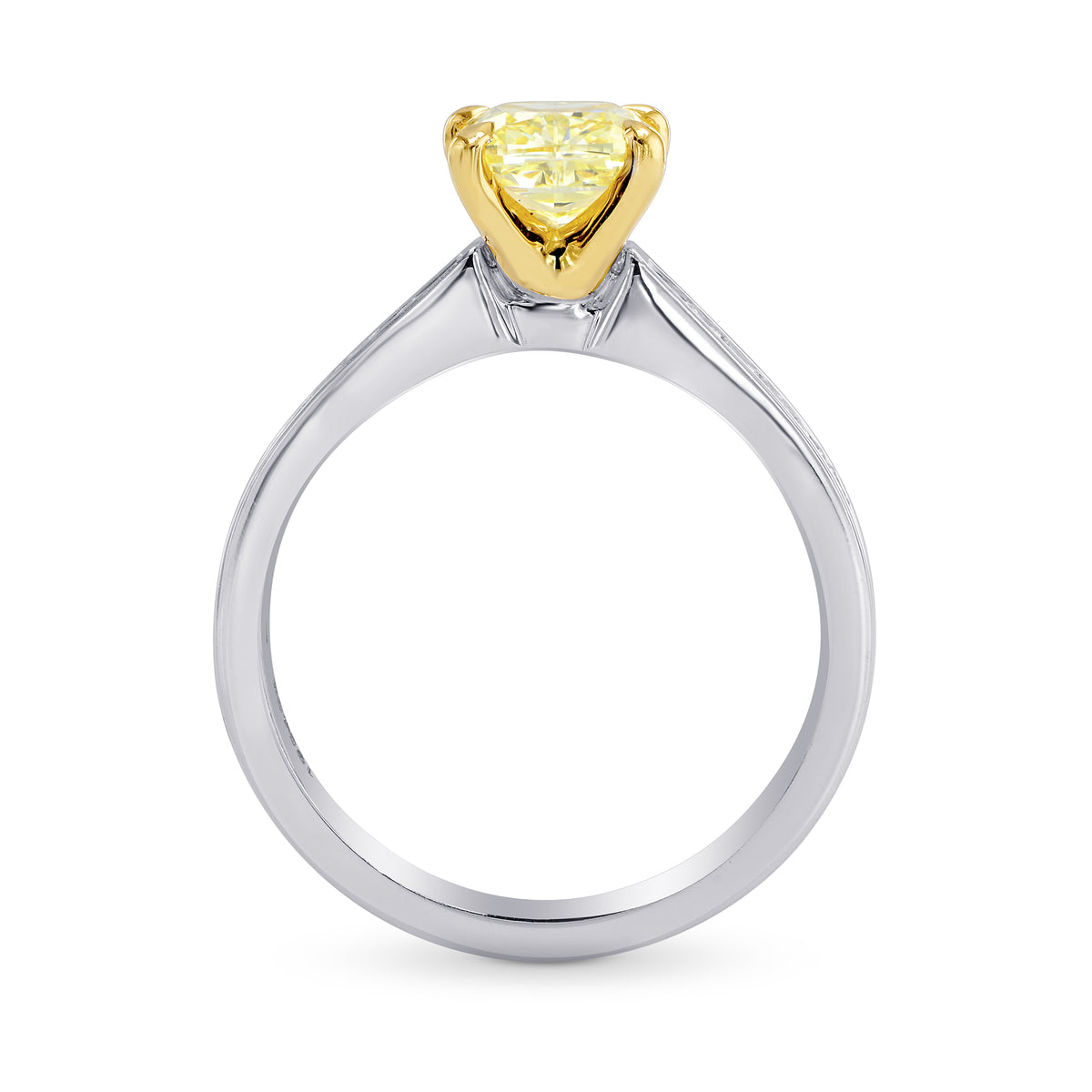Solitaire Ring Setting with Princess Side Diamonds - 2