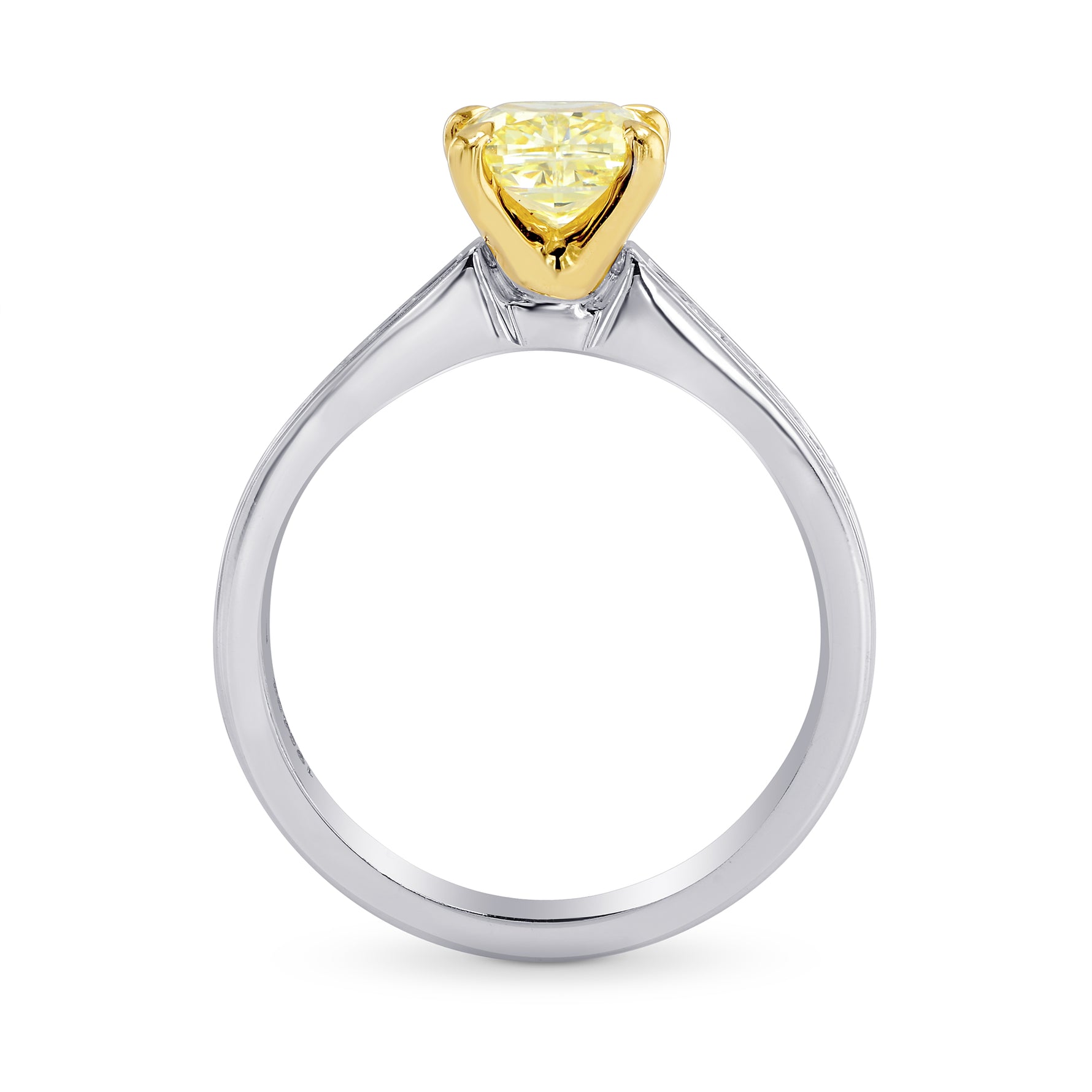 Solitaire Ring Setting with Princess Side Diamonds - 2