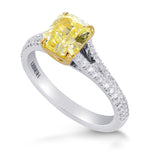 Fancy Yellow Radiant Diamond Ring