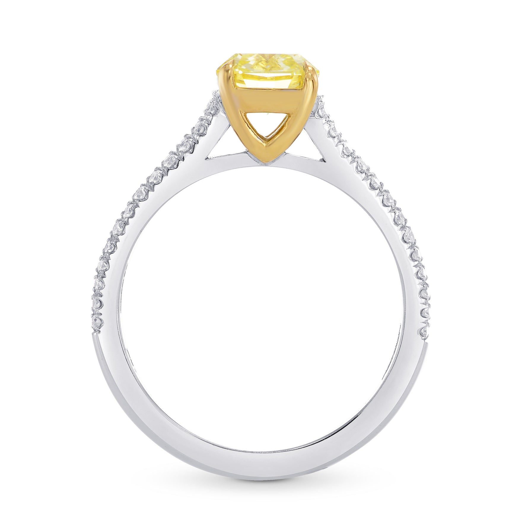Fancy Yellow Radiant Diamond Ring